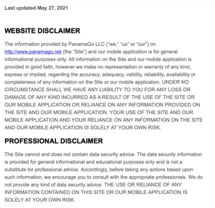 Website Disclaimer